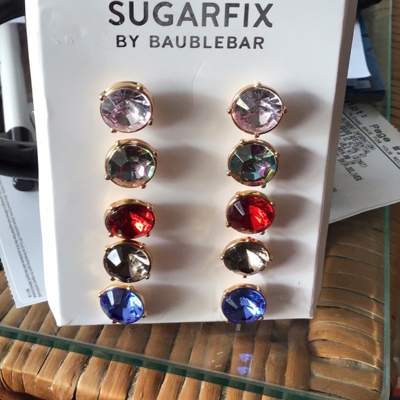 BaubleBar Jewelry - 5 pairs, colorful studs! 👑👑👑👑